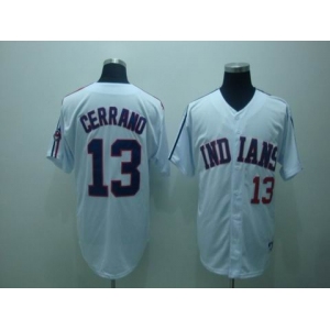 mlb cleveland indians #13 cerrano white