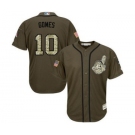 mlb jerseys cleveland indians #10 yan gomes green salute to service