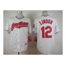 mlb jerseys cleveland indians #12 lindor white