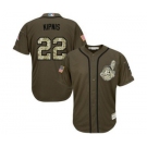 mlb jerseys cleveland indians #22 jason kipnis green salute to service