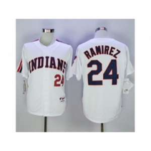 mlb jerseys cleveland indians #24 ramirez white[m&n 1978][ramirez]