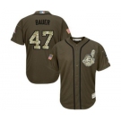 mlb jerseys cleveland indians #47 trevor bauer green salute to service[bauer]