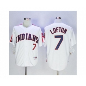 mlb jerseys cleveland indians #7 lofton white[m&n 1978]