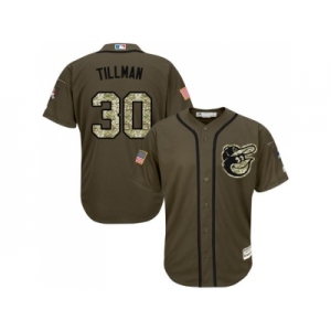 Baltimore Orioles #30 Chris Tillman Green Salute to Service Stitched Baseball Jersey