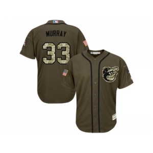 Baltimore Orioles #33 Eddie Murray Green Salute to Service Stitched Baseball Jersey