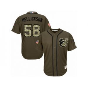 Baltimore Orioles #58 Jeremy Hellickson Replica Green Salute to Service MLB Jersey