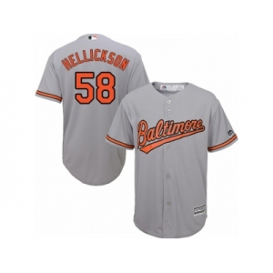 Baltimore Orioles #58 Jeremy Hellickson Replica Grey Road Cool Base MLB Jersey