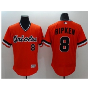 MLB Men Baltimore Orioles #8 Cal Ripken Orange Flexbase Authentic Collection Cooperstown Stitched Baseball Jersey