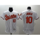 Men Baltimore Orioles #10 Adam Jones Majestic White Flexbase Authentic Collection Player Jersey