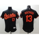 Men Baltimore Orioles #13 Manny Machado Majestic black Flexbase Authentic Collection Player Jersey