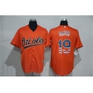 Men Baltimore Orioles #19 Chris Davis Orange USA Flag Fashion MLB Jersey