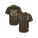 Men Baltimore Orioles #25 Anthony Santander Green Salute to Service Stitched MLB Jersey