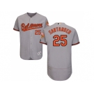 Men Baltimore Orioles #25 Anthony Santander Grey Flexbase Authentic Collection Stitched MLB Jersey