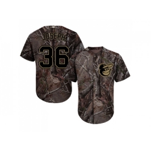Men Baltimore Orioles #36 Caleb Joseph Camo Realtree Collection Cool Base Stitched MLB Jersey