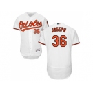 Men Baltimore Orioles #36 Caleb Joseph White Flexbase Authentic Collection Stitched MLB Jersey