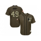 Men Baltimore Orioles #49 Dylan Bundy Green Salute to Service Stitched MLB Jersey