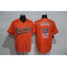 Men Baltimore Orioles #8 Cal Ripken Orange USA Flag Fashion MLB Jersey