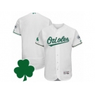 Men Baltimore Orioles St. Patricks Day Blank White Celtic Flexbase Authentic Collection Jersey