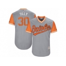 Men's 2017 Little League World Series Orioles Chris Tillman #30 Tilly Gray Jersey