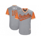 Men's 2017 Little League World Series Orioles Trey Mancini #16 Trey Gray Jersey