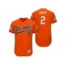 Men's Baltimore Orioles #2 J.J. Hardy 2017 Spring Training Flex Base Authentic Collection Stitched Baseball Jersey