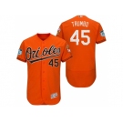 Men's Baltimore Orioles #45 Mark Trumbo 2017 Spring Training Flex Base Authentic Collection Stitched Baseball Jersey