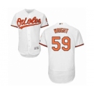 Men's Baltimore Orioles #59 Mike Wright Jr. Authentic White Home Flex Base Jersey