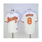 Men's Baltimore Orioles #8 Cal Ripken Majestic White Authentic Jersey