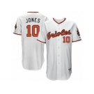 Men's Majestic Baltimore Orioles #10 Adam Jones Authentic White 1966 Turn Back The Clock MLB Jersey