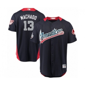 Men's Majestic Baltimore Orioles #13 Manny Machado Game Navy Blue American League 2018 MLB All-Star MLB Jersey