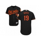 Men's Majestic Baltimore Orioles #19 Chris Davis Black Flexbase Authentic Collection MLB Jersey