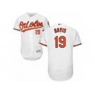 Men's Majestic Baltimore Orioles #19 Chris Davis White Flexbase Authentic Collection MLB Jersey