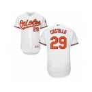 Men's Majestic Baltimore Orioles #29 Welington Castillo White Flexbase Authentic Collection MLB Jersey