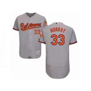 Men's Majestic Baltimore Orioles #33 Eddie Murray Grey Flexbase Authentic Collection MLB Jersey