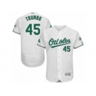 Men's Majestic Baltimore Orioles #45 Mark Trumbo White Celtic Flexbase Authentic Collection MLB Jersey