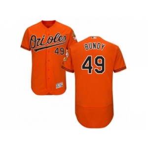 Men's Majestic Baltimore Orioles #49 Dylan Bundy Orange Flexbase Authentic Collection MLB Jersey