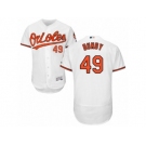 Men's Majestic Baltimore Orioles #49 Dylan Bundy White Flexbase Authentic Collection MLB Jersey