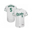 Men's Majestic Baltimore Orioles #5 Brooks Robinson White Celtic Flexbase Authentic Collection MLB Jersey