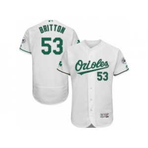 Men's Majestic Baltimore Orioles #53 Zach Britton White Celtic Flexbase Authentic Collection MLB Jersey