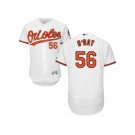 Men's Majestic Baltimore Orioles #56 Darren O'Day White Flexbase Authentic Collection MLB Jersey