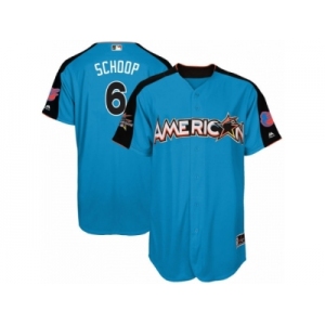 Men's Majestic Baltimore Orioles #6 Jonathan Schoop Replica Blue American League 2017 MLB All-Star MLB Jersey