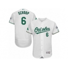 Men's Majestic Baltimore Orioles #6 Jonathan Schoop White Celtic Flexbase Authentic Collection MLB Jersey