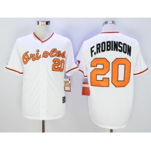 Mitchell And Ness Baltimore Orioles #20 Frank Robinson White Stitched Baseball Jersey
