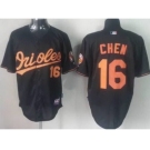 mlb baltimore orioles #16 chen black