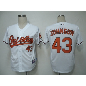 mlb baltimore orioles #43 johnson white(cool base)[2011]