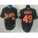 mlb baltimore orioles #49 bundy black