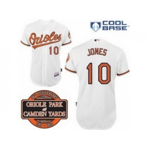 mlb jerseys baltimore orioles #10 jones white cool base[20th anniversary patch]