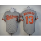 mlb jerseys baltimore orioles #13 machado grey