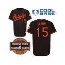 mlb jerseys baltimore orioles #15 tatum black cool base[20th anniversary patch]
