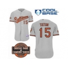 mlb jerseys baltimore orioles #15 tatum grey cool base[20th anniversary patch]